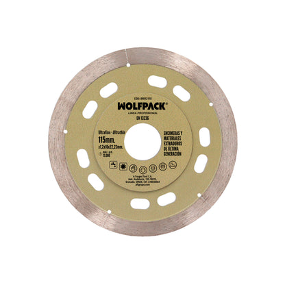 Disco diamantado Ø 115 mm. Materiais de última geração. Segmento de 10 mm.