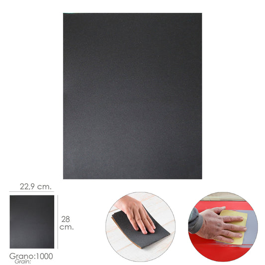 Lixa Water Grit 1000 1 Folha 28x22,9 cm.