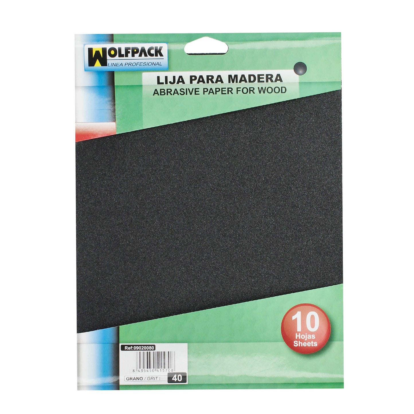 Lixa Grão de Madeira 40 (Pacote com 10 folhas)