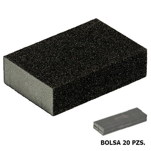Bloco de lixa de grão médio (saco com 20 peças)