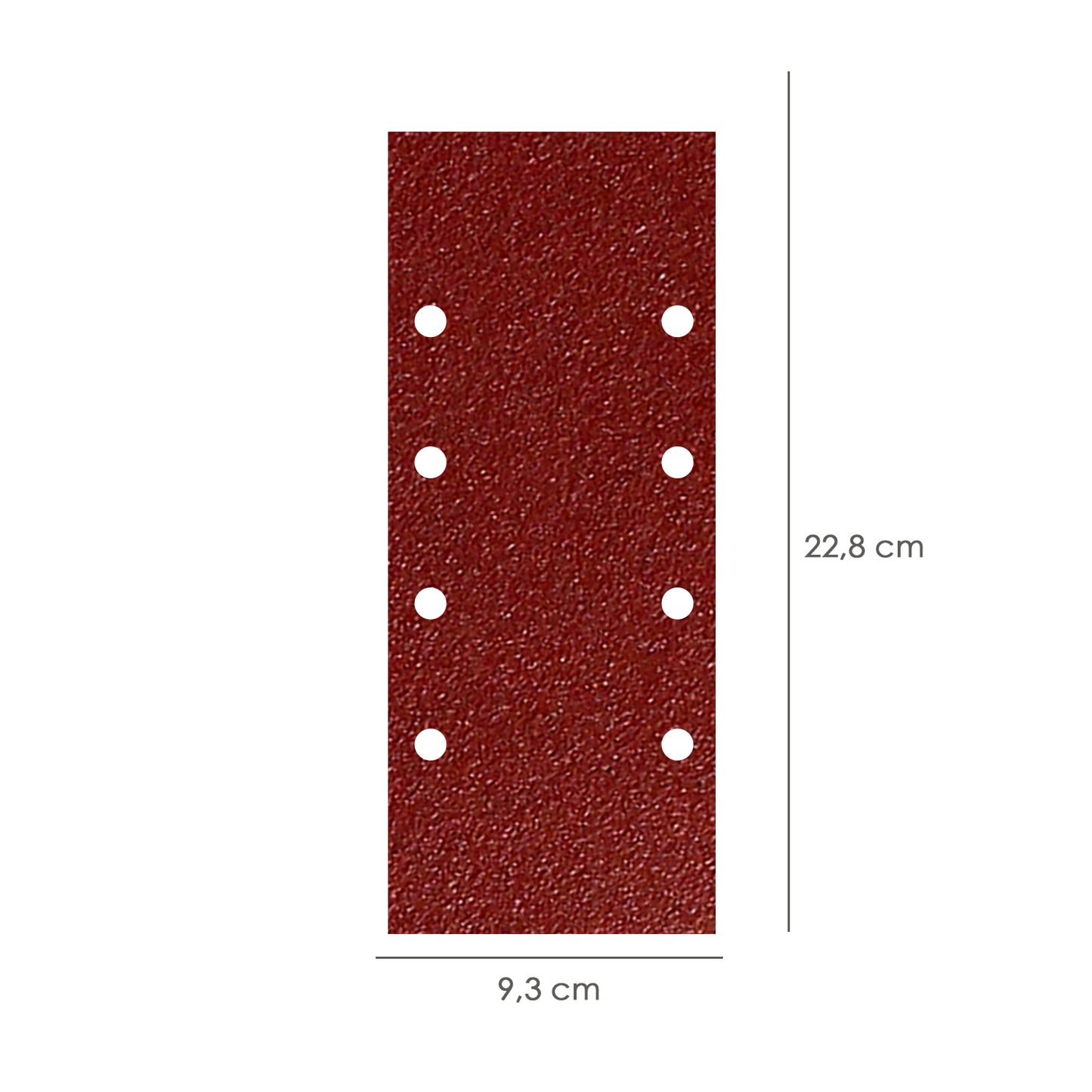 Lija Recambio Con Velcro 93x228 mm. con Agujeros Grano  80 (10 Piezas)