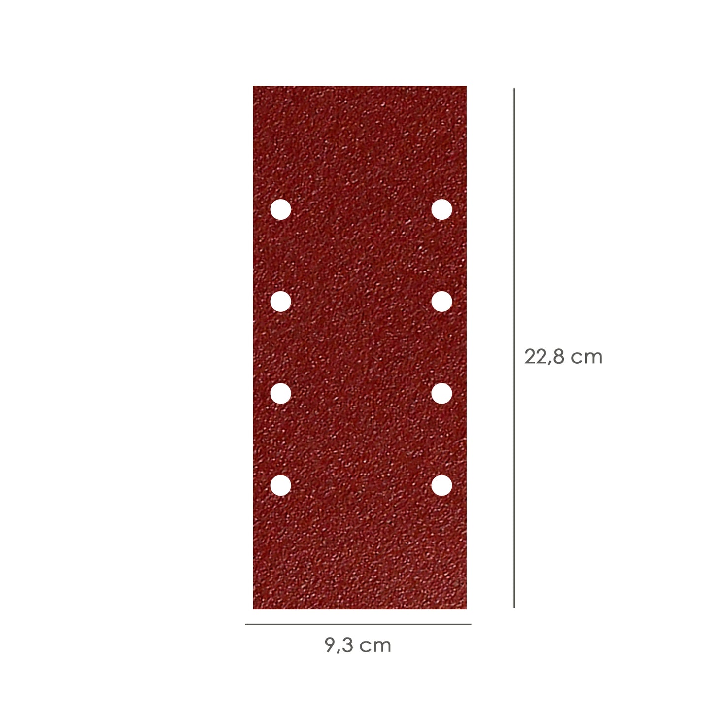 Lixa de substituição 93x228 mm. com furos grão 120 (10 peças)