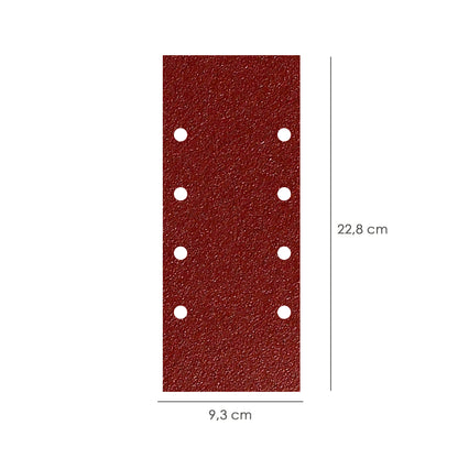 Lixa de substituição 93x228 mm. com furos grão 120 (10 peças)