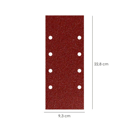 Lixa de substituição 93x228 mm. com furos grão 120 (10 peças)