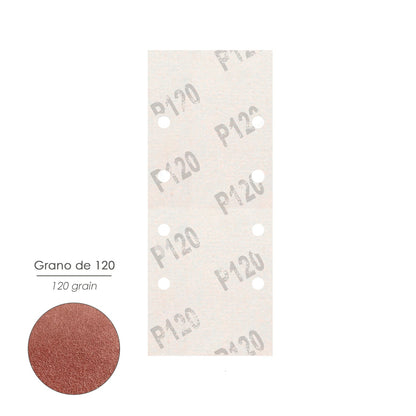 Lixa de substituição 93x228 mm. com furos grão 120 (10 peças)