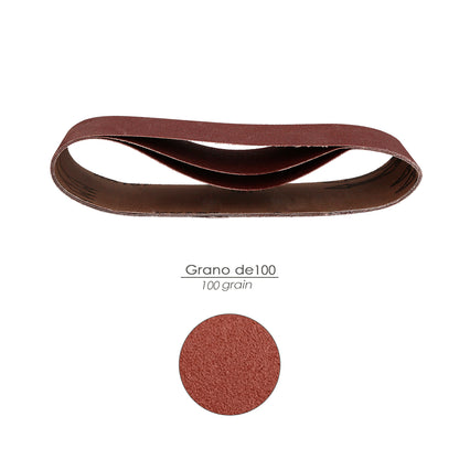 Faixa de substituição de lixa 100x914 mm. Grão 100 (3 peças)