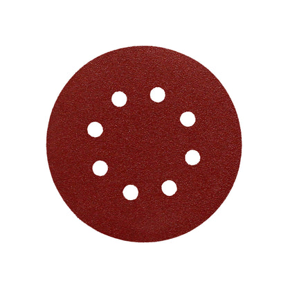 Lija Recambio Velcro Disco Ø 125 mm. Con Agujeros Grano 180 (10 Piezas)
