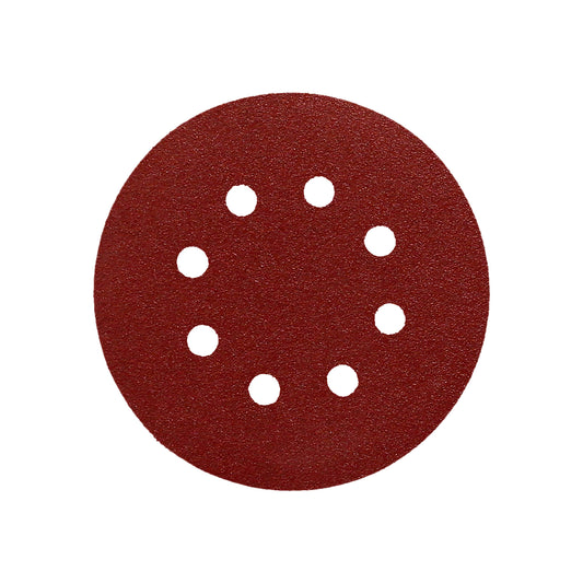 Disco de lixa de reposição com velcro Ø 125 mm. Com 180 furos de grãos (10 peças)