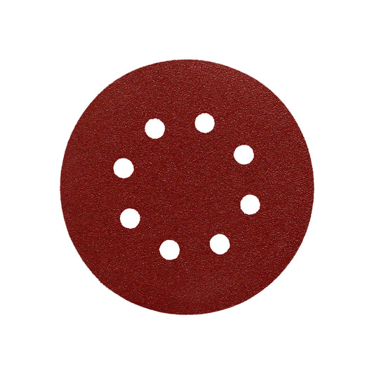 Lija Recambio Velcro Disco Ø 125 mm. Con Agujeros Grano 180 (10 Piezas)