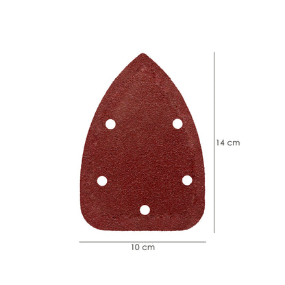 Lixa de reposição Delta Velcro 140x100 mm. Com 80 furos de grãos (10 peças)