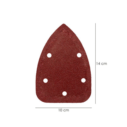 Lixa de reposição Delta Velcro 140x100 mm. Com 80 furos de grãos (10 peças)