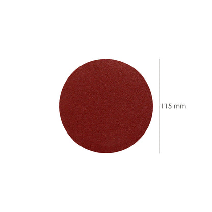 Lixa de reposição para moedor de velcro Ø 115 mm. Grão 180 (10 peças)