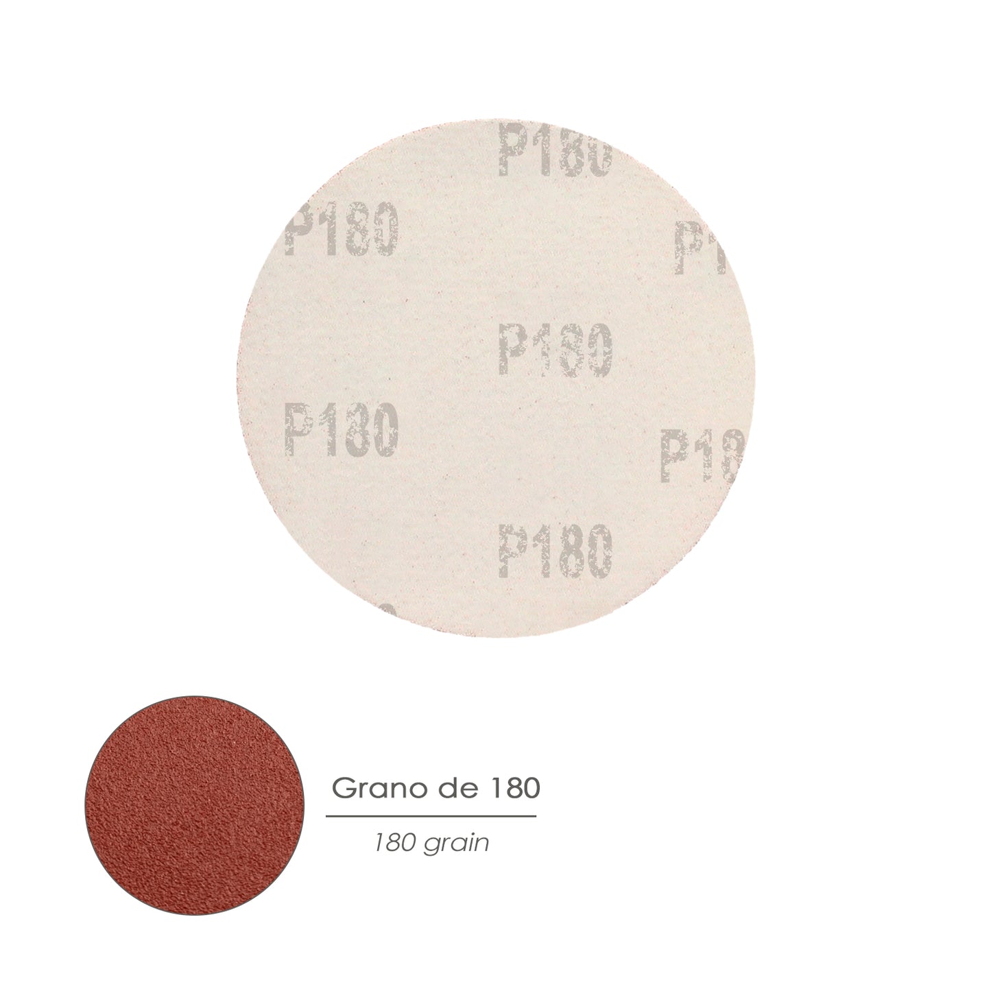 Lixa de reposição para moedor de velcro Ø 115 mm. Grão 180 (10 peças)