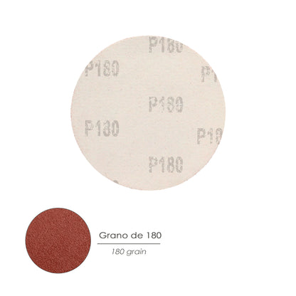 Lixa de reposição para moedor de velcro Ø 115 mm. Grão 180 (10 peças)