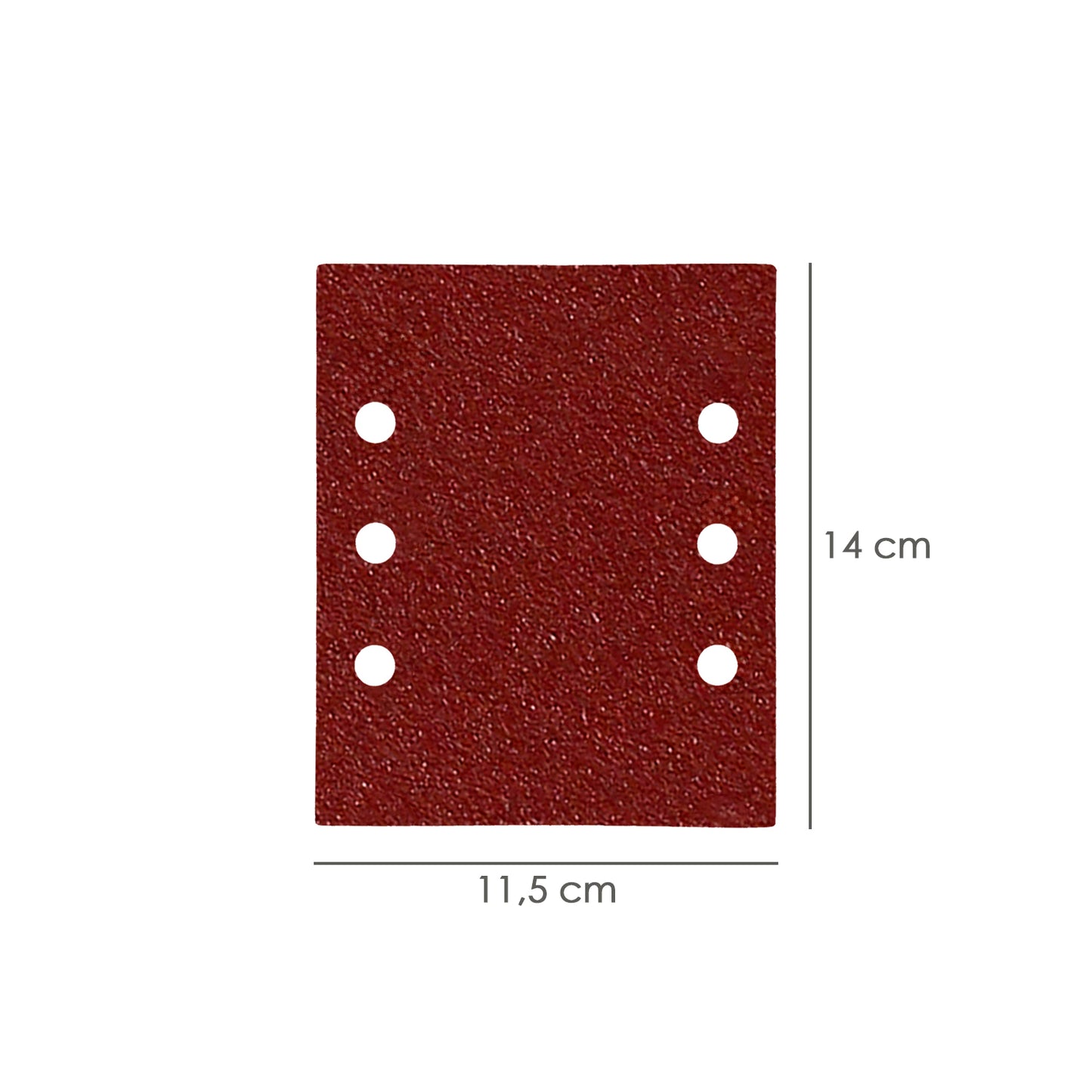 Lija Recambio Con Velcro 114x140 mm. Con Agujeros Grano 40 (10 Piezas)