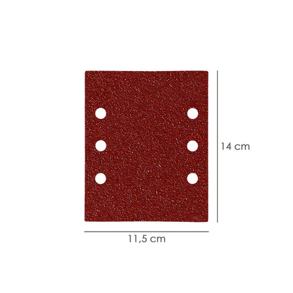 Lija Recambio Con Velcro 114x140 mm. Con Agujeros Grano 40 (10 Piezas)