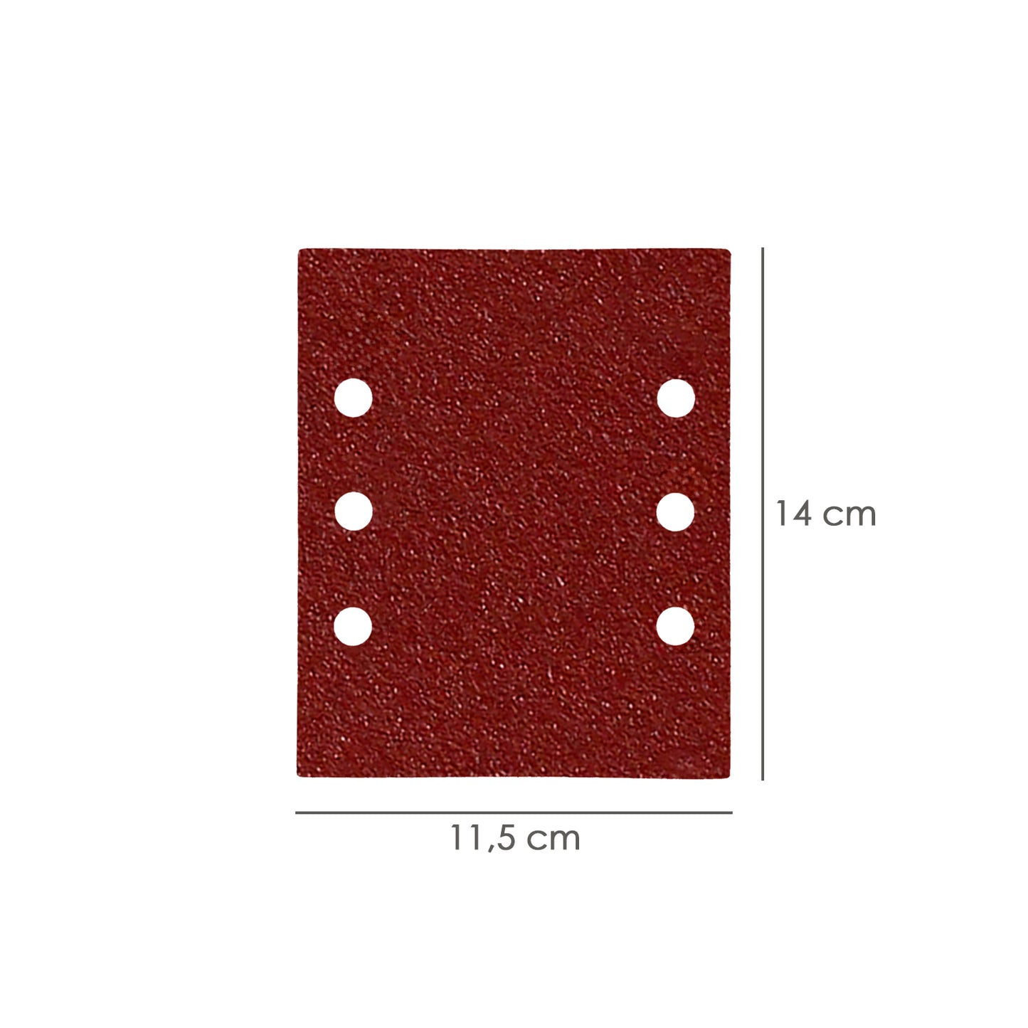 Lija Recambio Con Velcro 114x140 mm. Con Agujeros Grano  120 (10 Piezas)