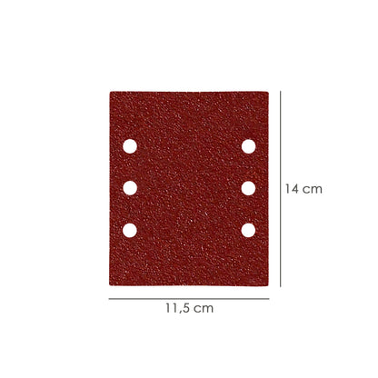 Lija Recambio Con Velcro 114x140 mm. Con Agujeros Grano  120 (10 Piezas)
