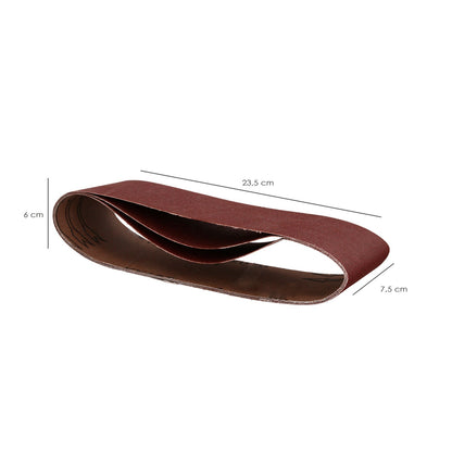 Faixa de lixa de substituição 75x533 mm. grão 100 (3 peças)