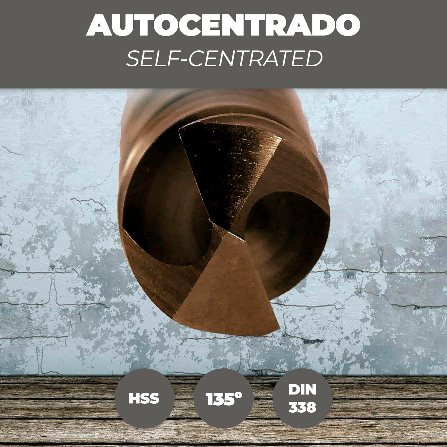 Broca Cobalto Wolfpack Hss Cilindrica  4,50 mm.