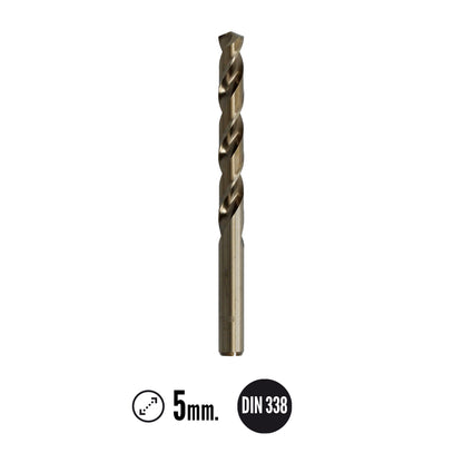 Broca Cilíndrica Hss Wolfpack Cobalto 5,00 mm.