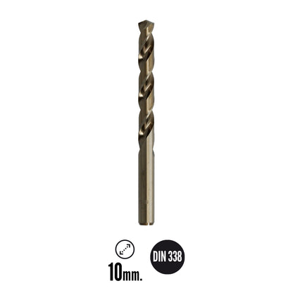 Broca Cobalto Wolfpack Hss Cilindrica 10,00 mm.