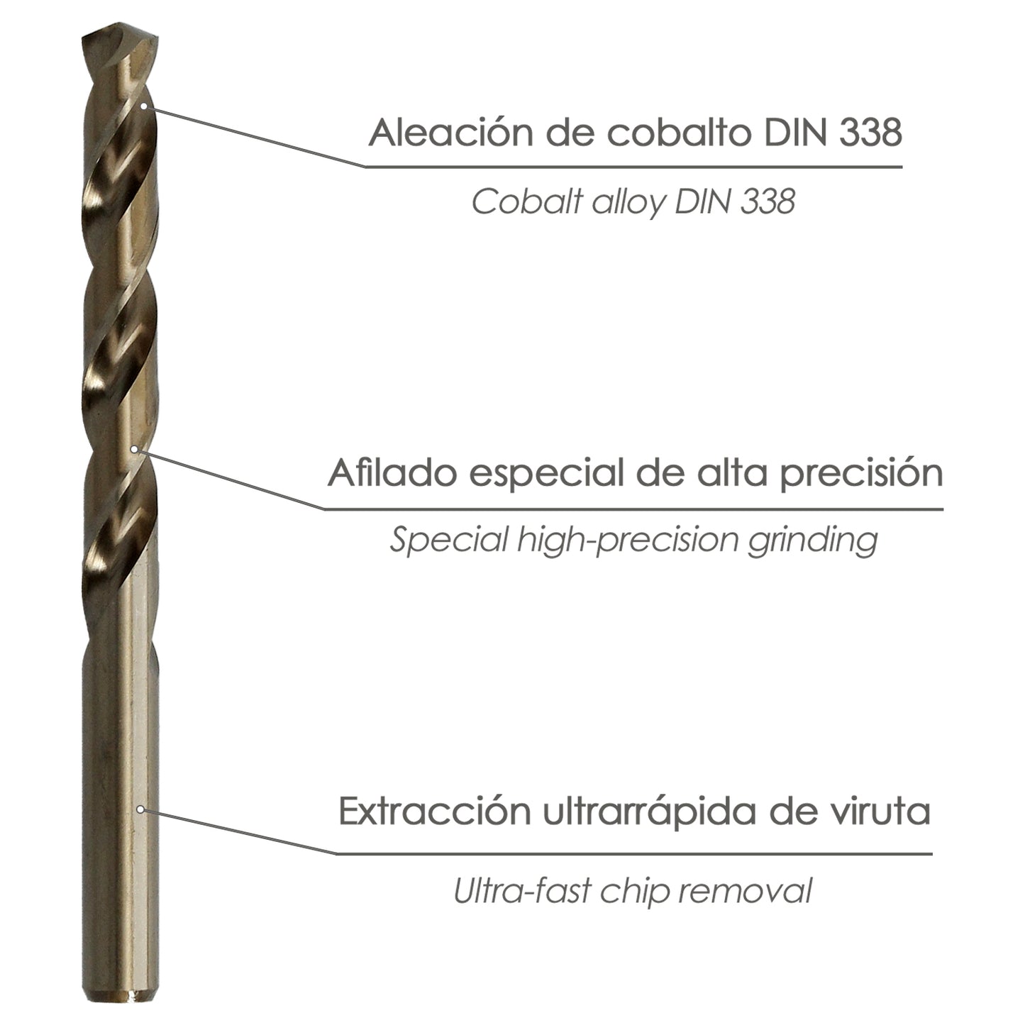 Broca Cobalto Wolfpack Hss Cilindrica 12,00 mm.