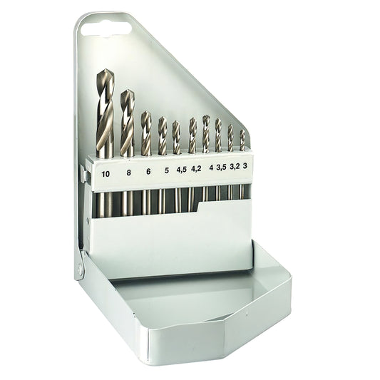 Estojo para furadeira Alpen Cobalt Nirosta 10 peças