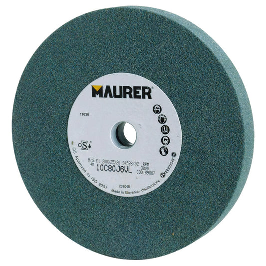 Rebolo de carboneto de silício Maurer 200x25x20 mm. grão 80