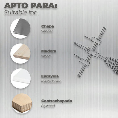 Broca Cortacírculos Regulable 30-300mm