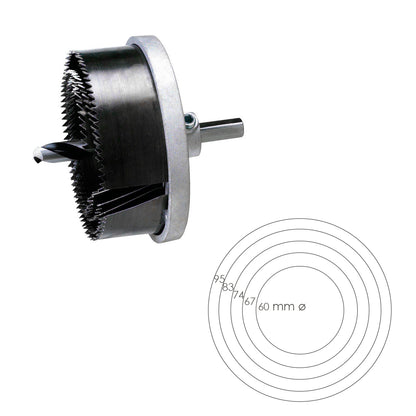 Conjunto de serras de sino 30 mm. Ø60/95mm. 5 peças