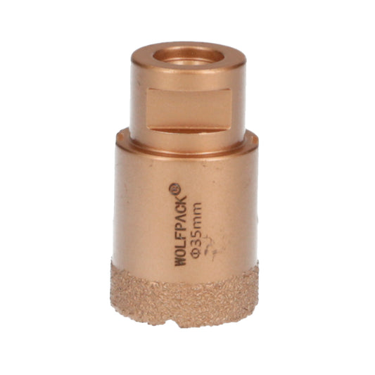 Coroa de Diamante para Rebarbadora Ø 35 mm. Conexão de rosca M14. Corte Seco