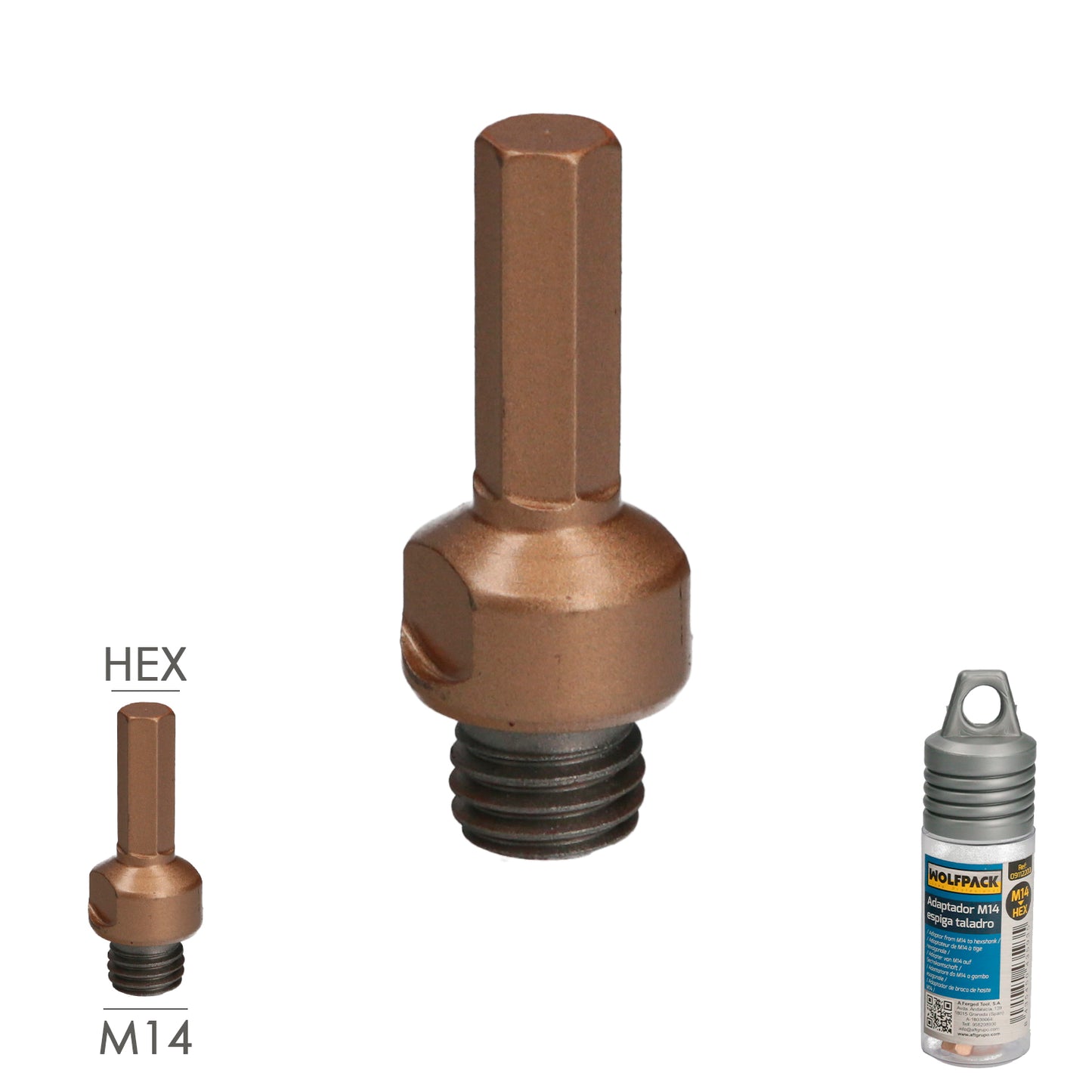 M14 para adaptador de broca de haste, adaptador de esmeril para broca