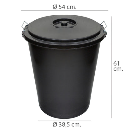 Cubo Basura Plastico Comunidad Con Tapa   50 Litros