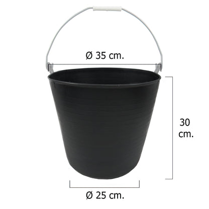 Cesto Plástico Preto Uma Alça 22 Litros