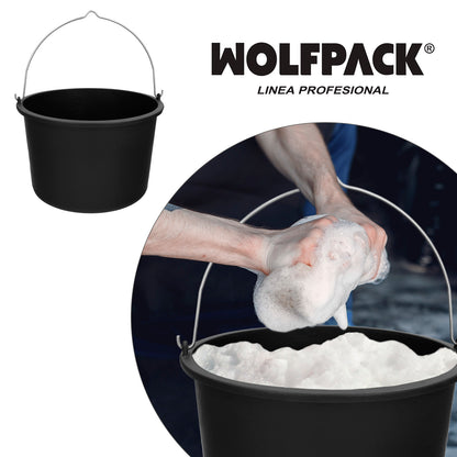 Balde de Construção Italiana Capacidade 10 Litros, Com Marcas de Medição, Cabo em Aço Galvanizado, Resistente e Leve.