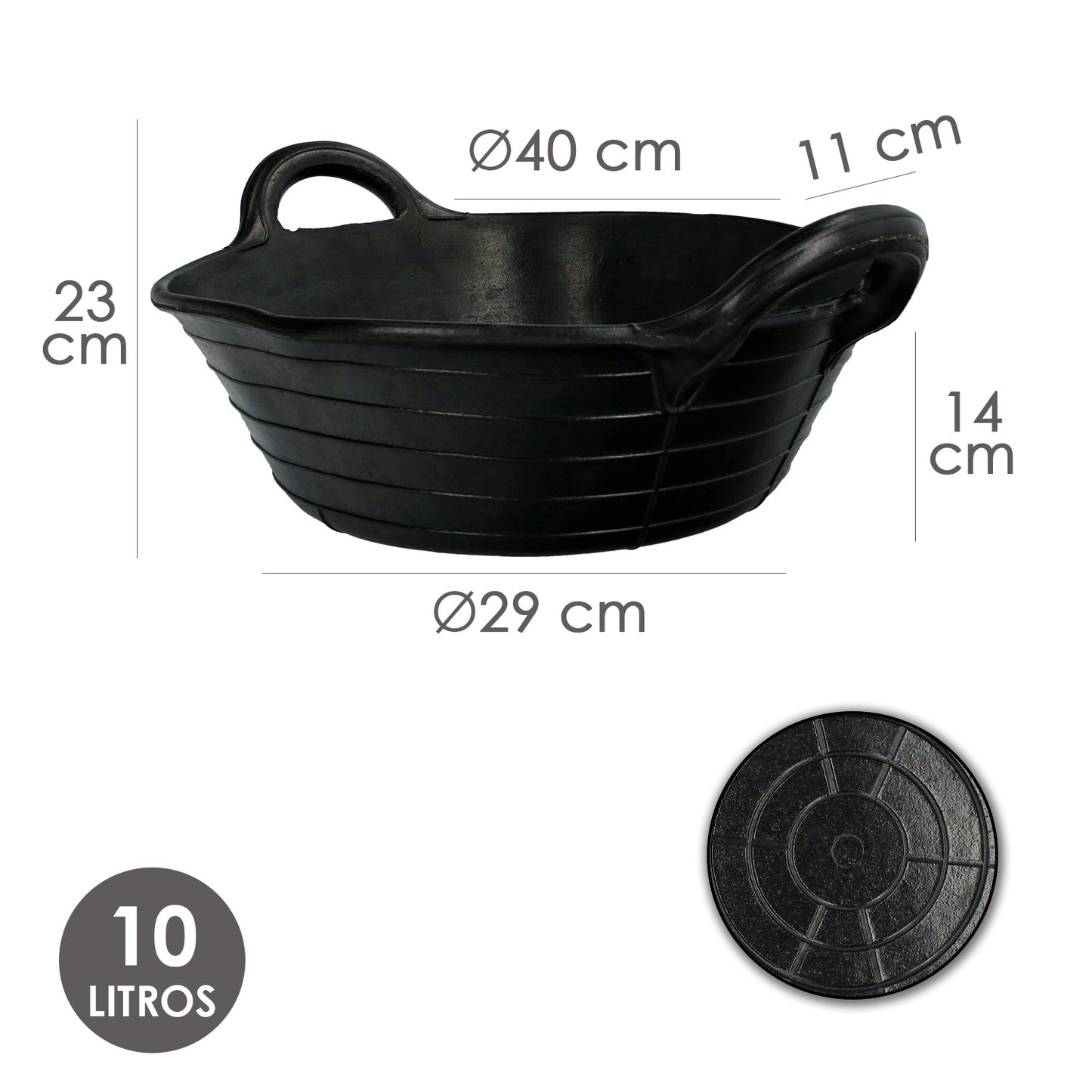 Espuerta Goma Wolfpack   12 l.