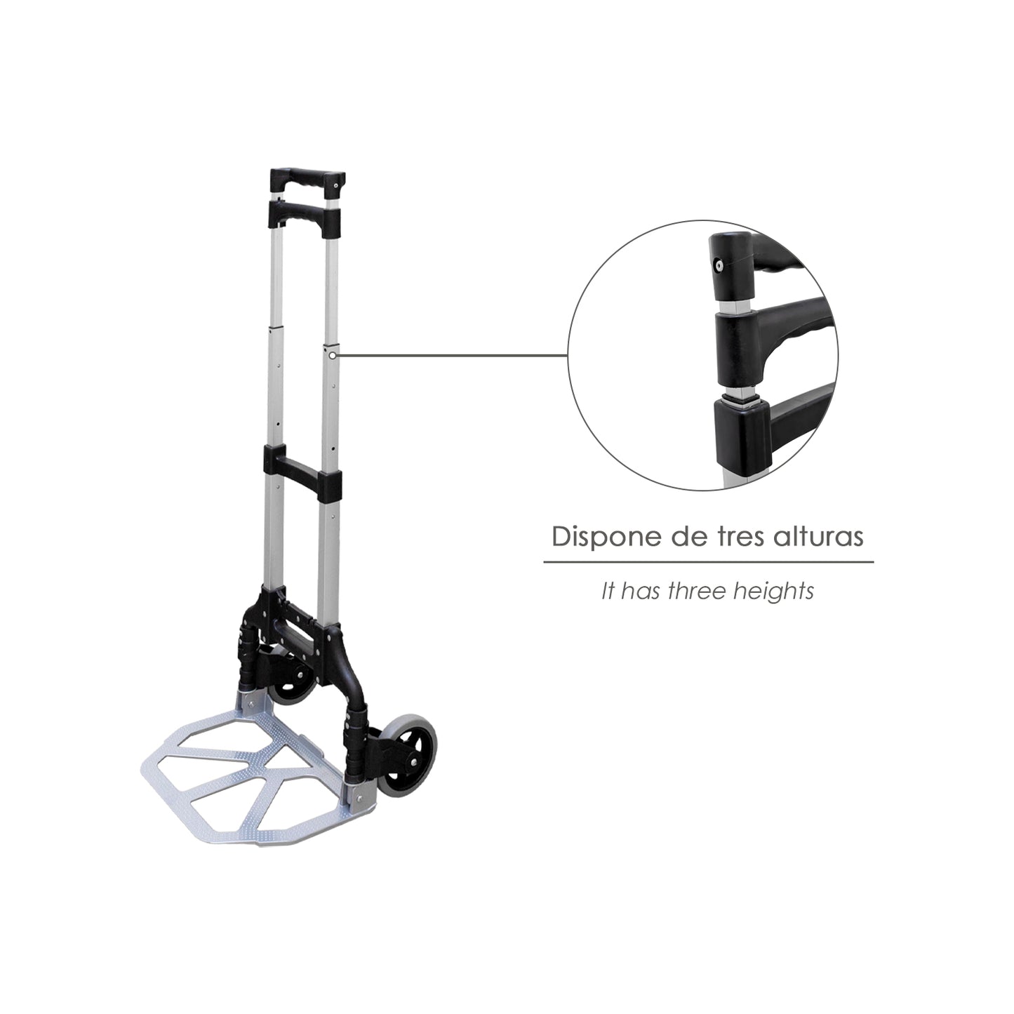 Carretilla Plegable Aluminio Portatil   60 kg.