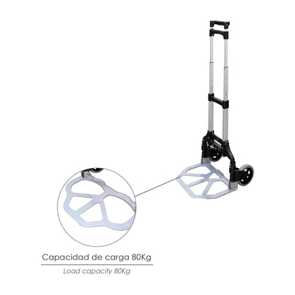 Carretilla Plegable Aluminio Portatil   60 kg.