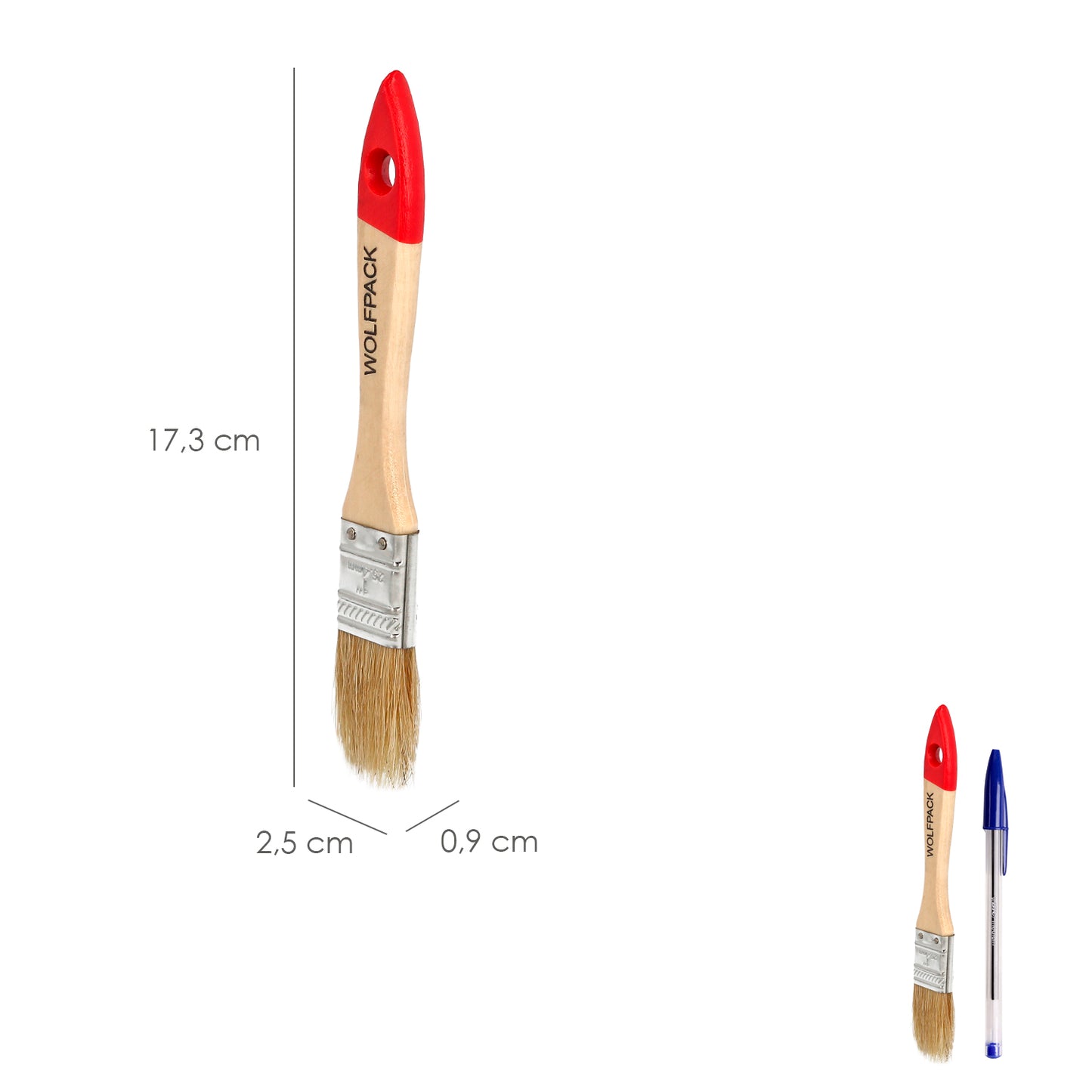 Pincel Brico Double Bristle branco nº 15 (largura das cerdas 25 mm.)