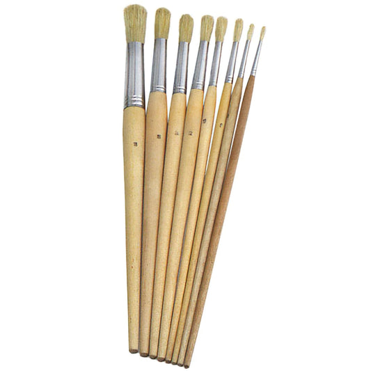 Pincel Brico Redondo de Cerdas Brancas Nº 1