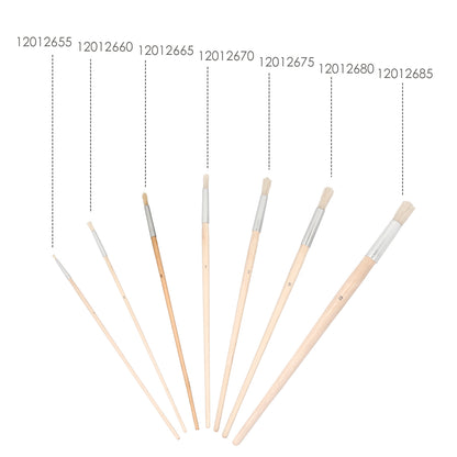 Pincel Brico Redondo de Cerdas Brancas Nº 5