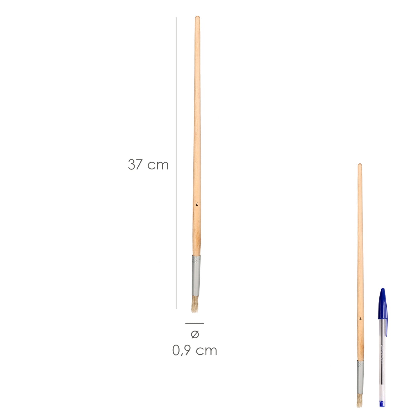 Pincel Brico Redondo de Cerdas Brancas Nº 7