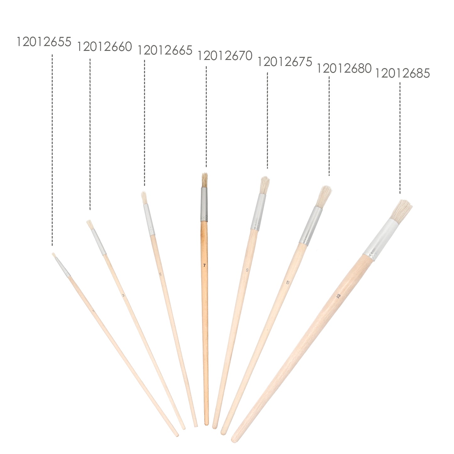 Pincel Brico Redondo de Cerdas Brancas Nº 7