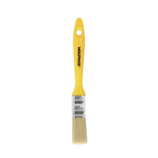 Paletina Profesional Cerda Blanca Ancho 20 mm. Cerdas Naturales Mango Plastico Ergonomico, Brocha Pintor, Pincel Pintura