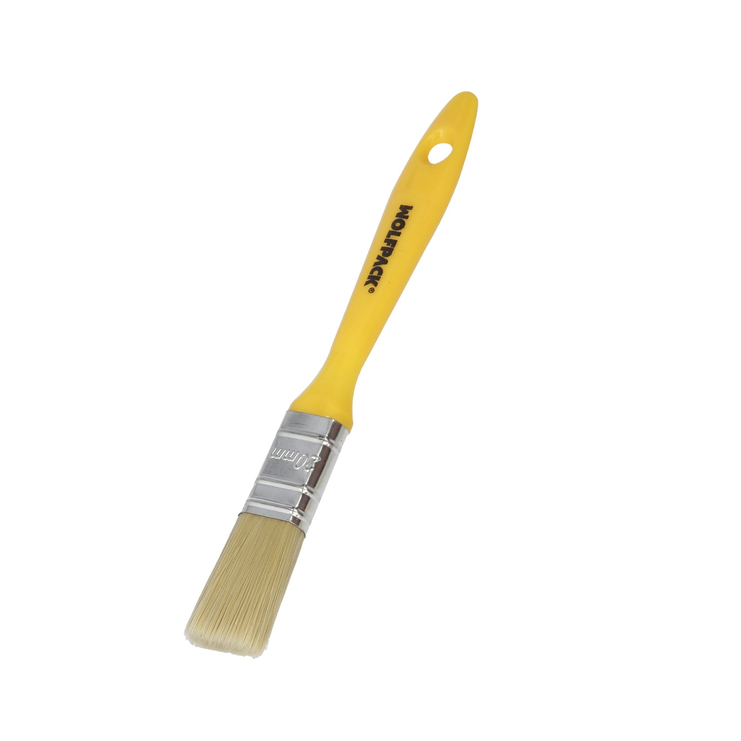 Paletina Profesional Cerda Blanca Ancho 20 mm. Cerdas Naturales Mango Plastico Ergonomico, Brocha Pintor, Pincel Pintura