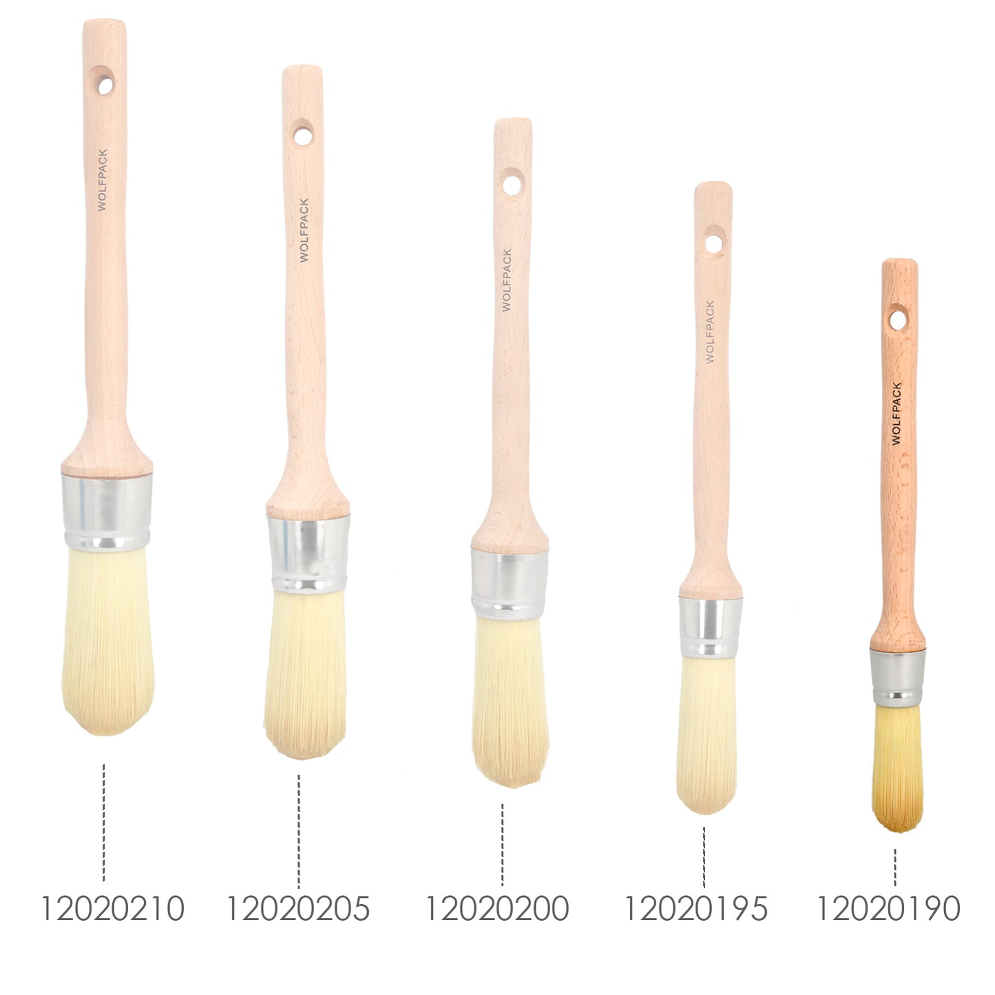 Pincel de ferro com ponteira de ferro Wolfpack nº 6