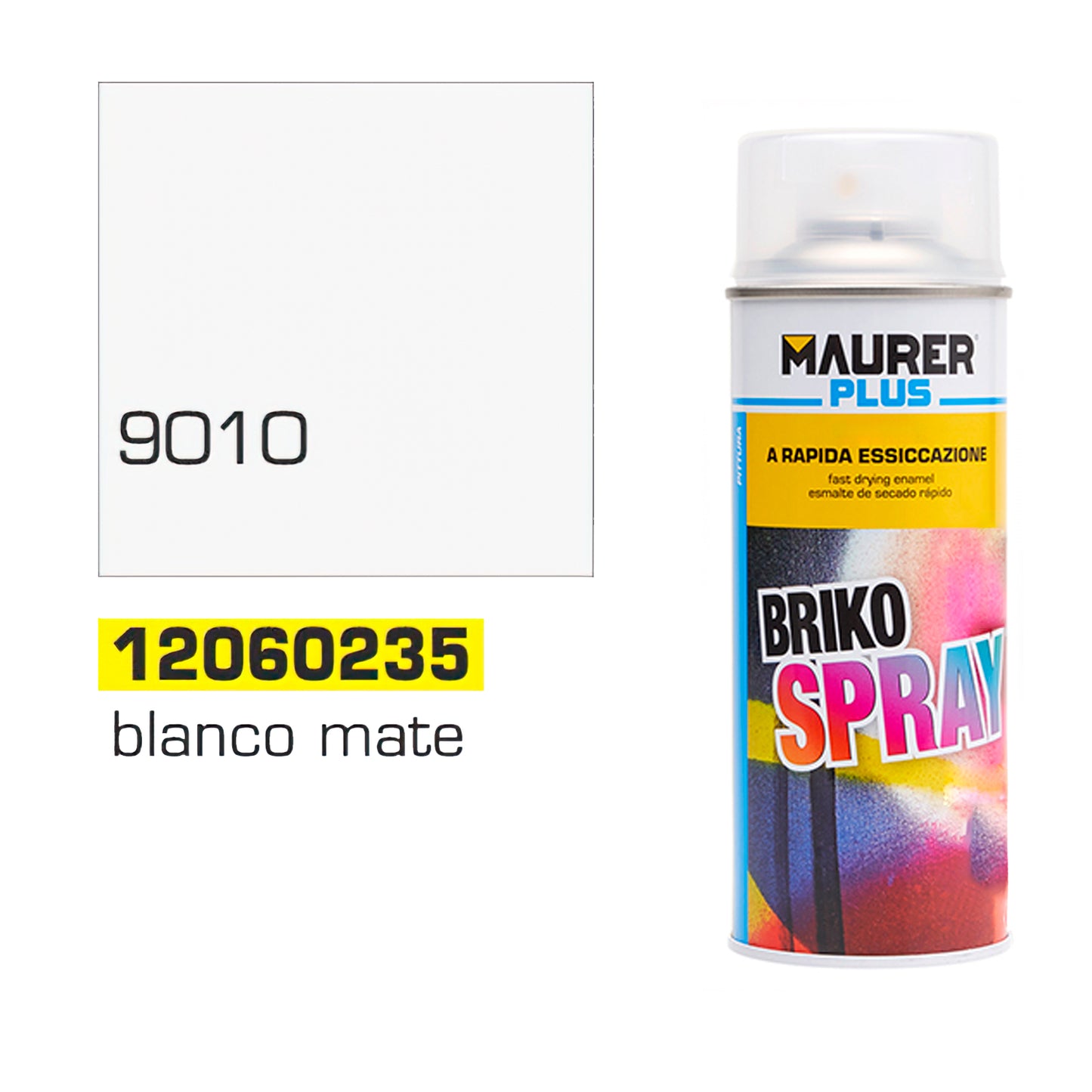 Tinta Spray Branco Mate 400 ml.