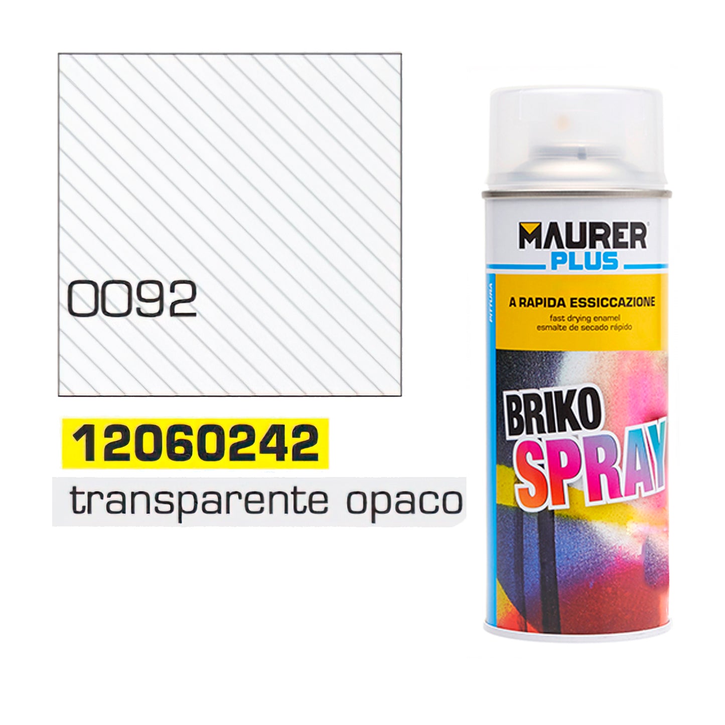 Tinta Spray Transparente Opaco Fosco 400 ml.