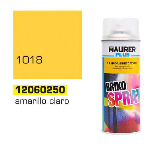 Tinta Spray Amarelo Claro Zinco 400 ml.